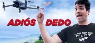 parar hélices dron con el dedo