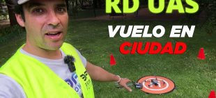 Volar un dron en ciudad